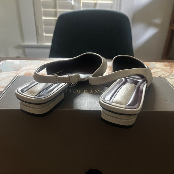 New Franco Sarto Tyra Slate Low Heel Slingbacks 5 - Picture 6 of 8